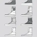 high-top grey sneakers with white toe caps image